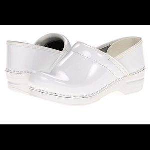 White Dansko clogs